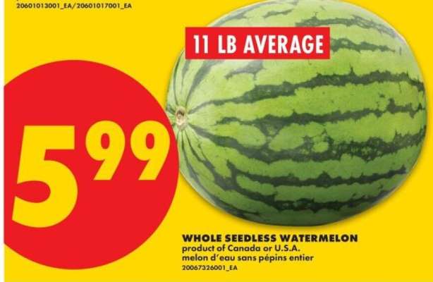 WHOLE SEEDLESS WATERMELON