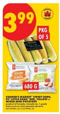 Farmer's Market Sweet Corn, PC Little Gems Red, Yellow or Mixed Mini Potatoes