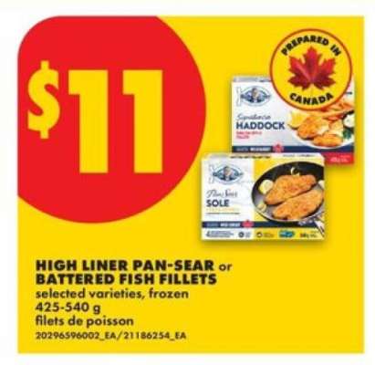 HIGH LINER PAN SEAR or BATTERED FISH FILLETS