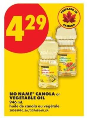 NO NAME® CANOLA or VEGETABLE OIL