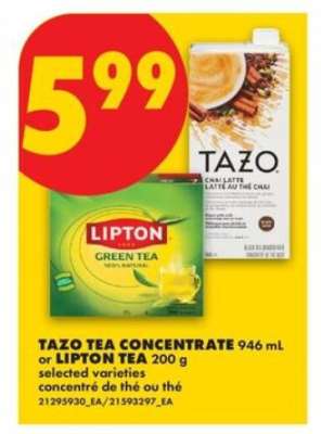 TAZO TEA CONCENTRATE or LIPTON TEA