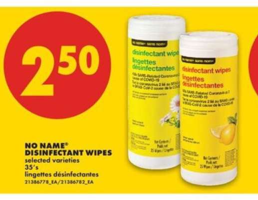 NO NAME DISINFECTANT WIPES