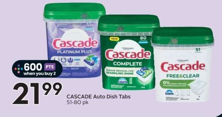 CASCADE AUTO DISH TABS