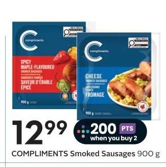 COMPLIMENTS Smoked Sausages 900 g