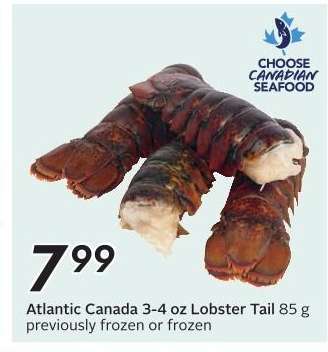 Atlantic Canada 3-4 oz Lobster Tail