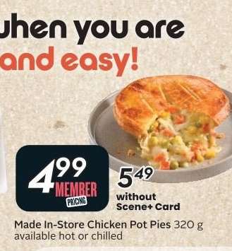 Made In-Store Chicken Pot Pies 320 g