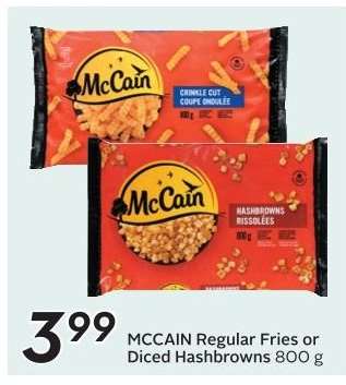 MCCAIN Regular Fries or Diced Hashbrowns 800 g