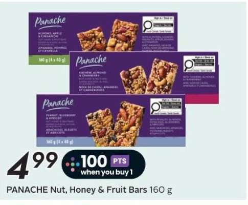 PANACHE Nut, Honey & Fruit Bars 160 g
