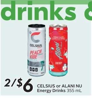 CELSIUS or ALANI NU Energy Drinks