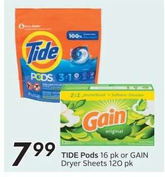 TIDE Pods or GAIN Dryer Sheets