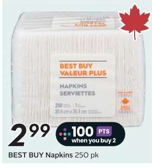 BEST BUY Napkins 250 pk