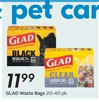 GLAD Waste Bags 20-40 pk