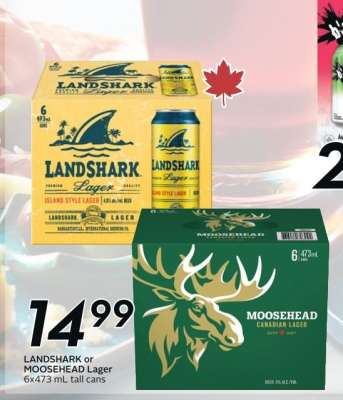 LANDSHARK or MOOSEHEAD Lager