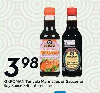 KIKKOMAN Teriyaki Marinades or Sauces or Soy Sauce