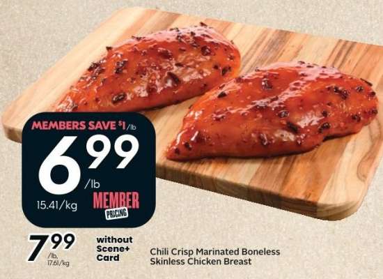 Chili Crisp Marinated Boneless Skinless Chicken Breast