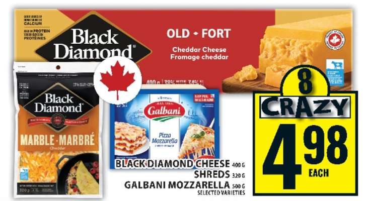 Black Diamond Cheese & Galbani Mozzarella