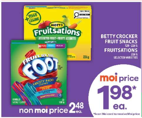 Betty Crocker Fruit Snacks / Fruitsations