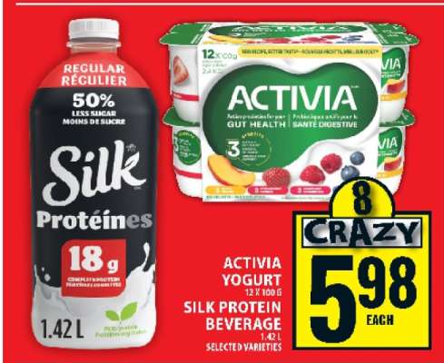 Activia Yogurt & Silk Protein Beverage