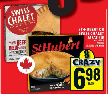 ST-HUBERT OR SWISS CHALET MEAT PIE