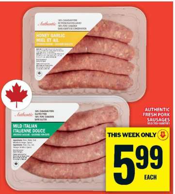 AUTHENTIC FRESH PORK SAUSAGES