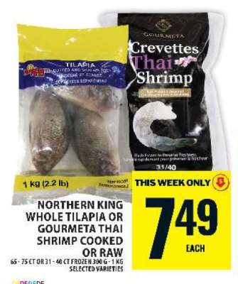 Northern King Whole Tilapia or Gourmeta Thai Shrimp