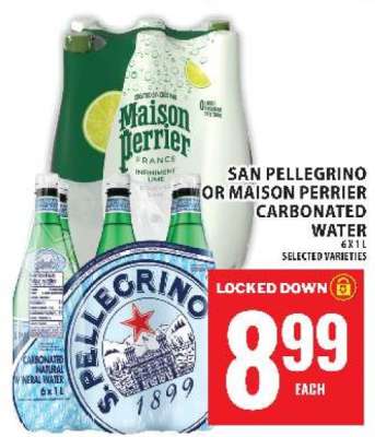 San Pellegrino or Maison Perrier Carbonated Water