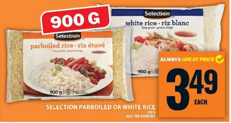 Selection Parboiled or White Rice