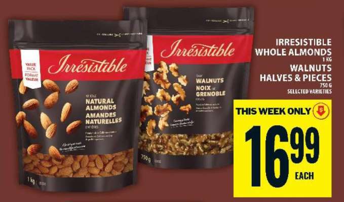 Irresistible Whole Almonds / Walnuts Halves & Pieces