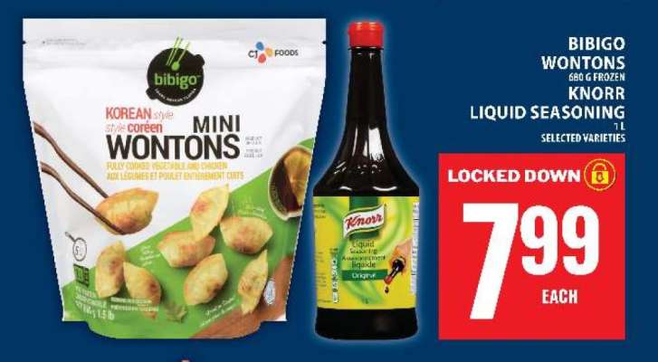 Bibigo Wontons / Knorr Liquid Seasoning