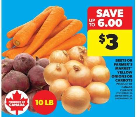 Beets or Farmer's Market Yellow Onions or Carrots