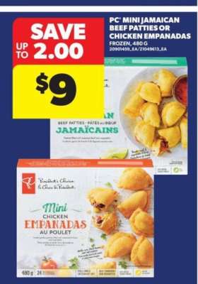 PC Mini Jamaican Beef Patties or Chicken Empanadas
