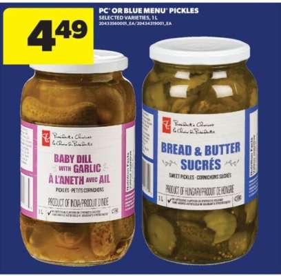 PC or Blue Menu Pickles