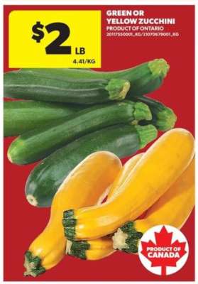 GREEN or YELLOW ZUCCHINI