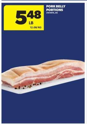 Pork Belly Portions