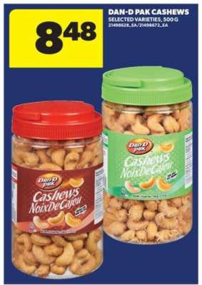 DAN-D-PAK CASHEWS