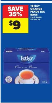 Tetley Orange Pekoe Tea Bags