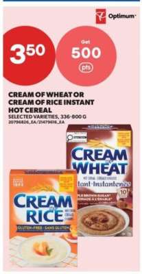 Cream of Wheat or Cream of Rice Instant Hot Cereal