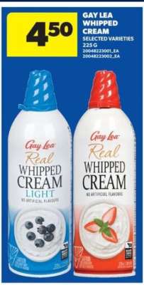 Gay Lea Whipped Cream