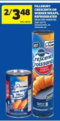 PILLSBURY CRESCENTS OR WIENER WRAPS