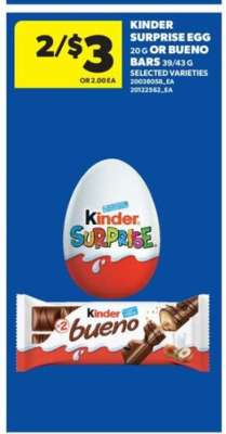 Kinder Surprise Egg or Bueno Bars