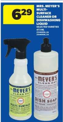 Mrs. Meyer's Multi-Surface Cleaner or Dishwashing Liquid