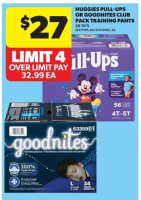 Huggies Pull-Ups or Goodnites Club Pack Training Pants