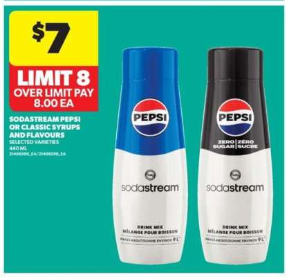 SodaStream Pepsi or Classic Syrups and Flavours