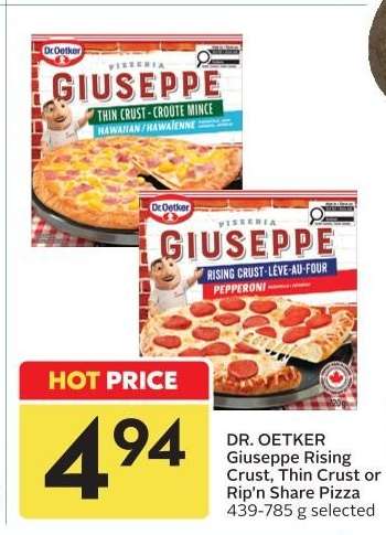 DR. OETKER Giuseppe Rising Crust, Thin Crust or Rip'n Share Pizza
