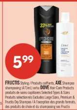 FRUCTIS Styling / AXE Shampoo / DOVE Hair Care