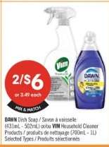 DAWN Dish Soap / Savon à vaisselle