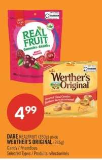 DARE REALFRUIT (350g) or/ou WERTHER'S ORIGINAL (245g)