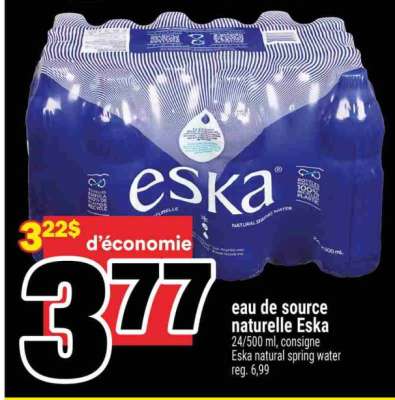 eau de source naturelle Eska