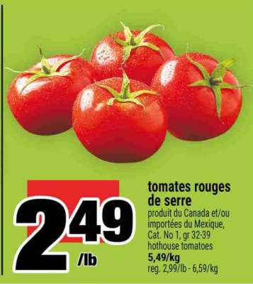 TOMATES ROUGES DE SERRE