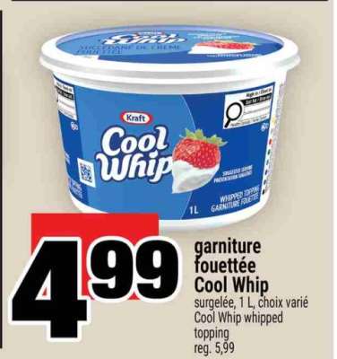 GARNITURE FOUETTÉE COOL WHIP
